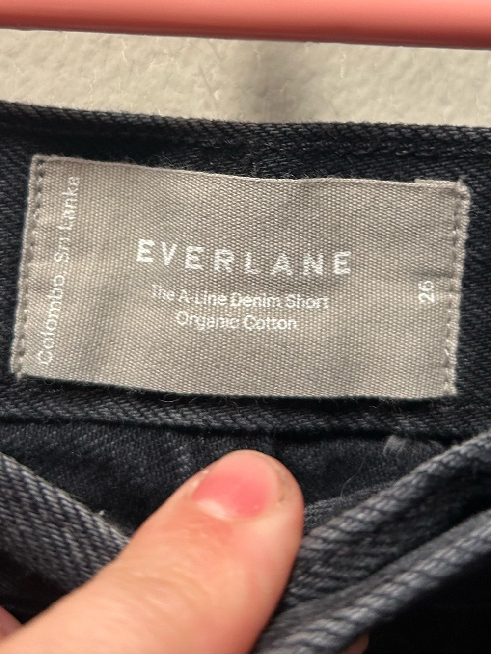 Everlane High Waist Black Women's Denim Shorts - Picture 2 of 3